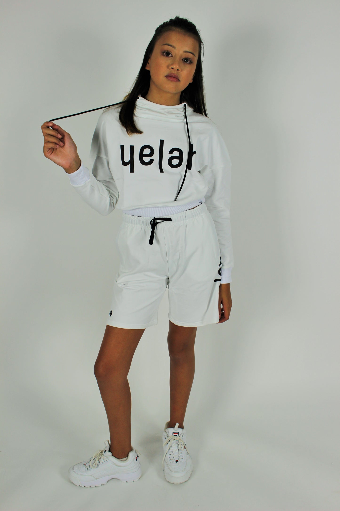 B&W Track Shorts White