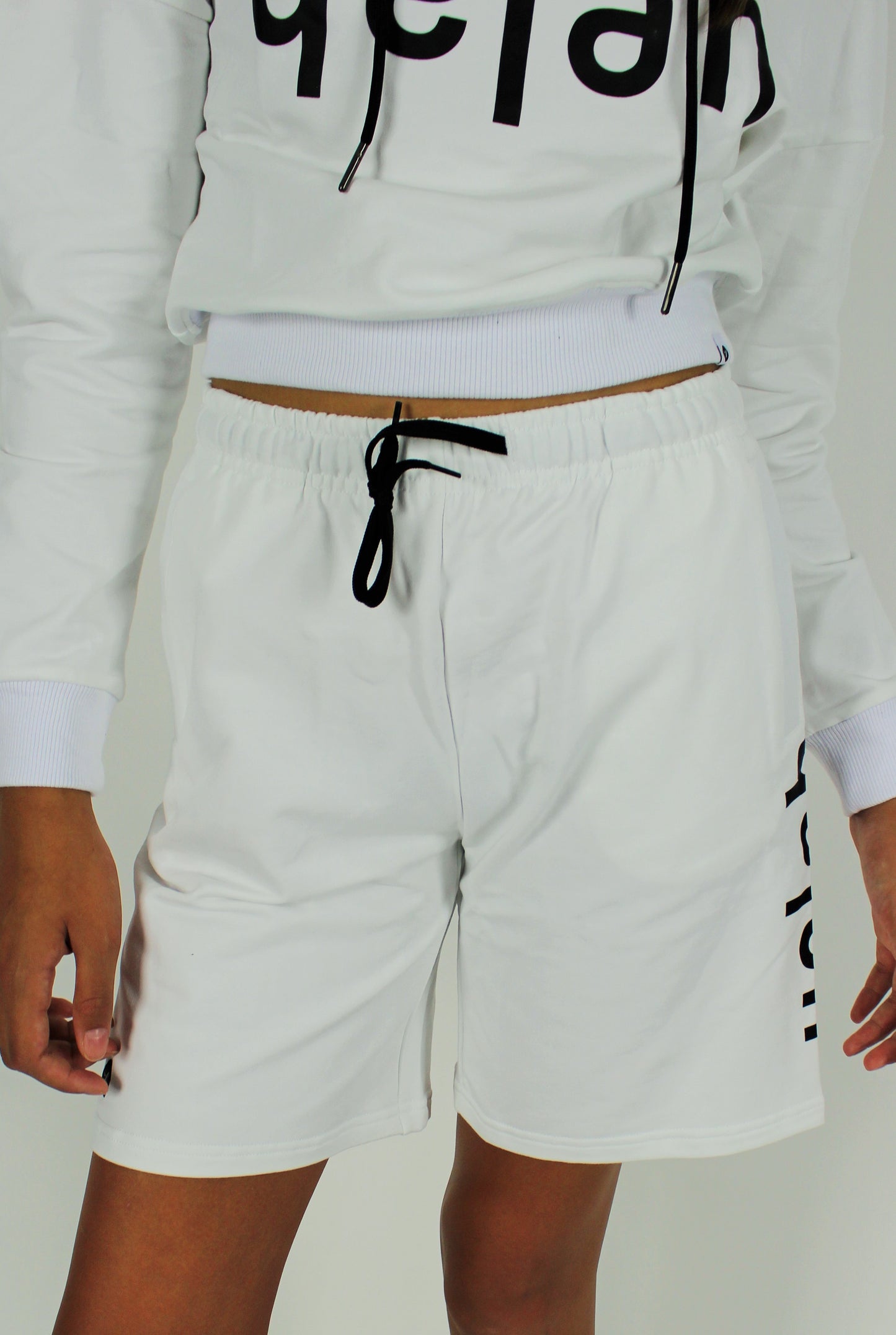 B&W Track Shorts White