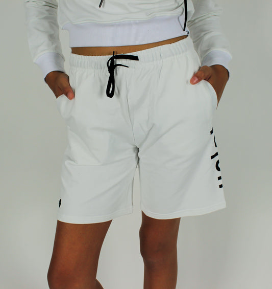 B&W Track Shorts White