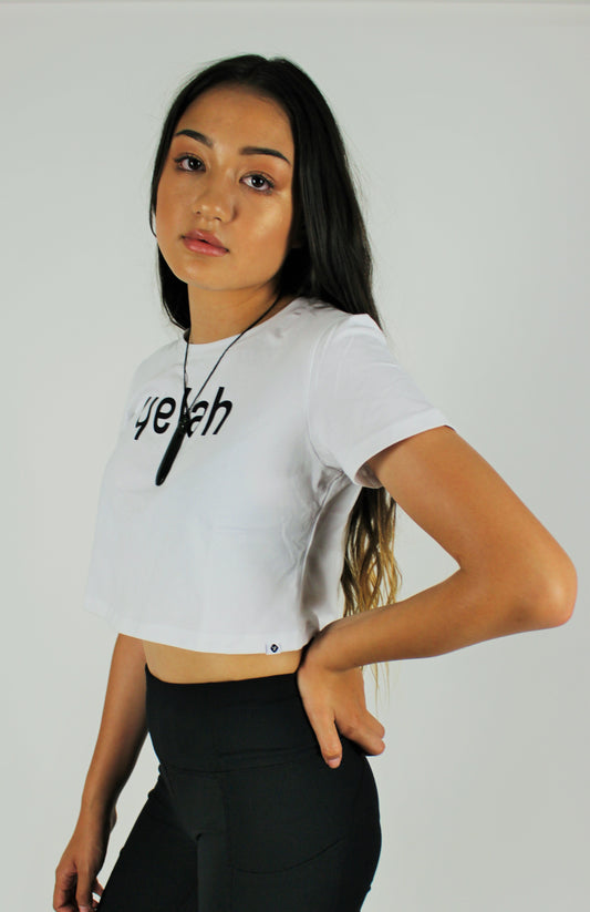 B&W Crop T-Shirt White