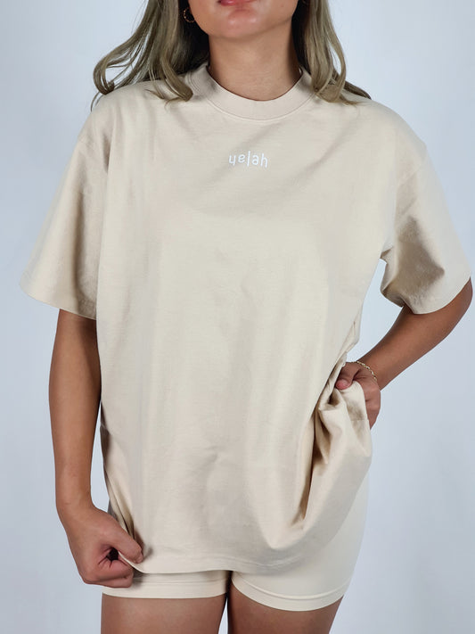 Oversized T-Shirt - Beige