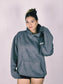 Yelah Puff Print Hoodie in Charcoal